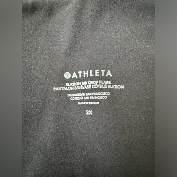 Athleta Elation Rib Crop Flare Pantalon 3/4 Evase Cotele Elation XXL - Picture 3 of 3